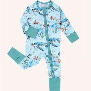 Sea Turtle Print Kids One Piece